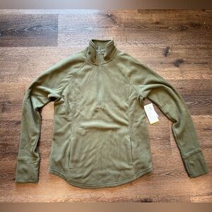Olive Green Quarter-Zip Pullover
